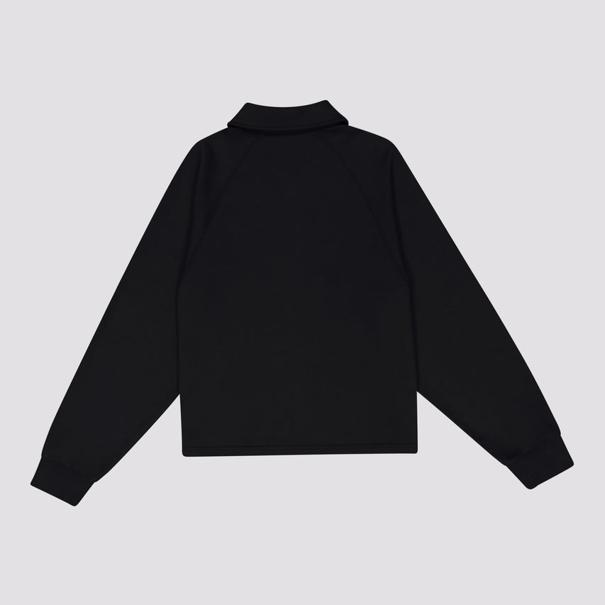 VALENTINA BLACK OVERSIZED POLO TOP - view 7