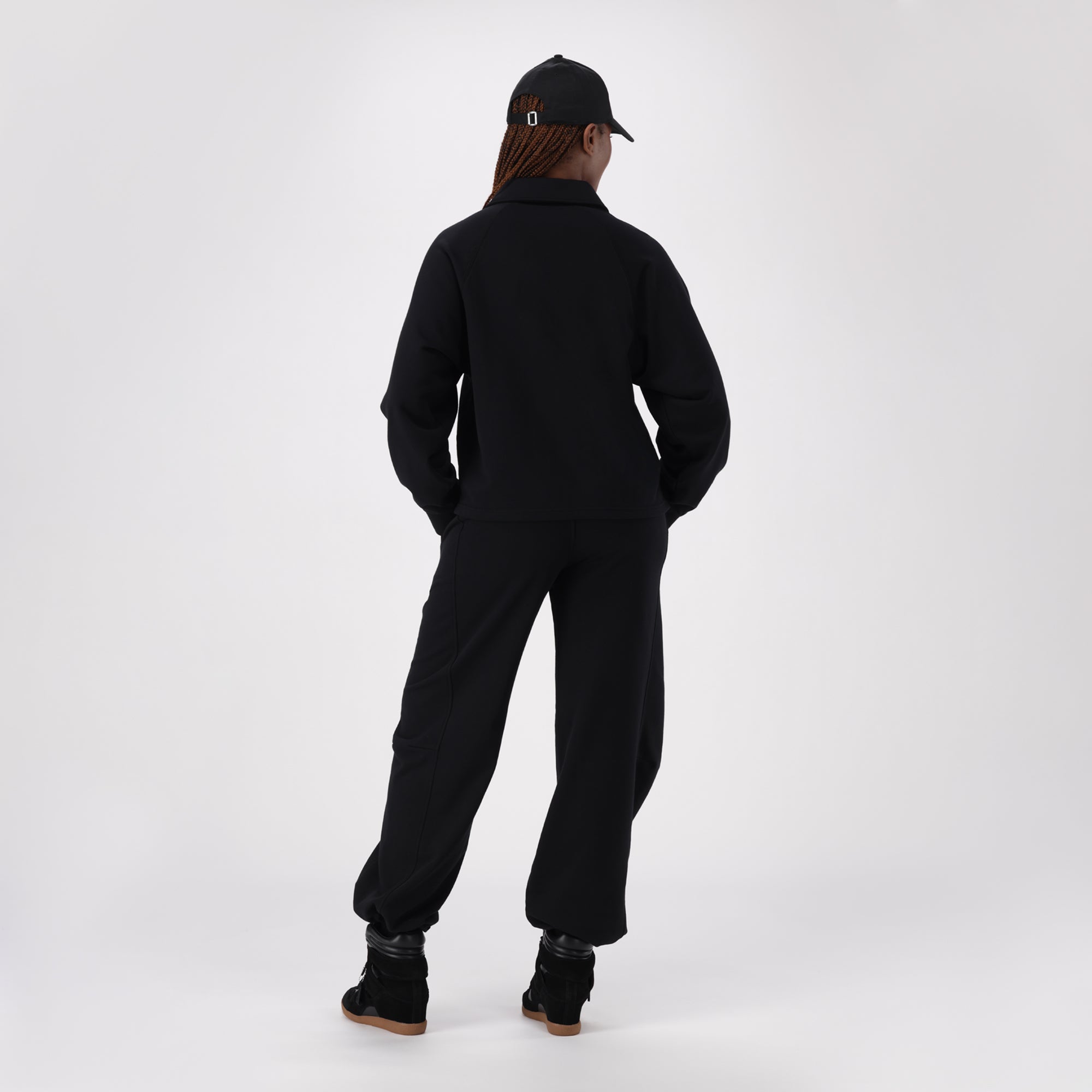 VALENTINA BLACK OVERSIZED POLO TOP - view 5