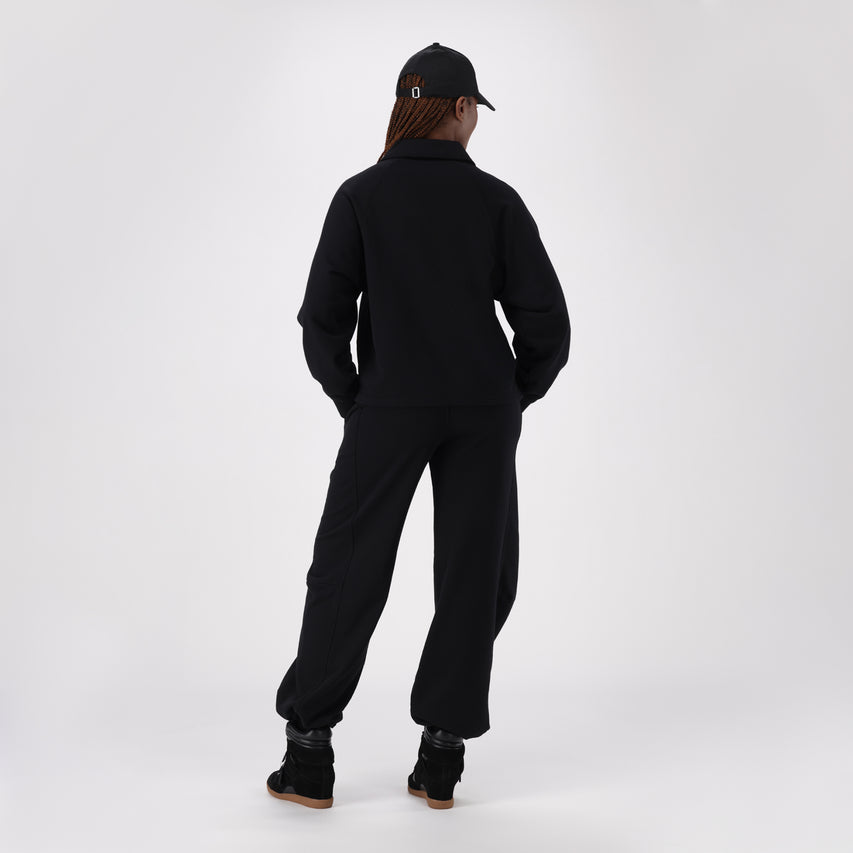 VALENTINA BLACK OVERSIZED POLO TOP - view 5