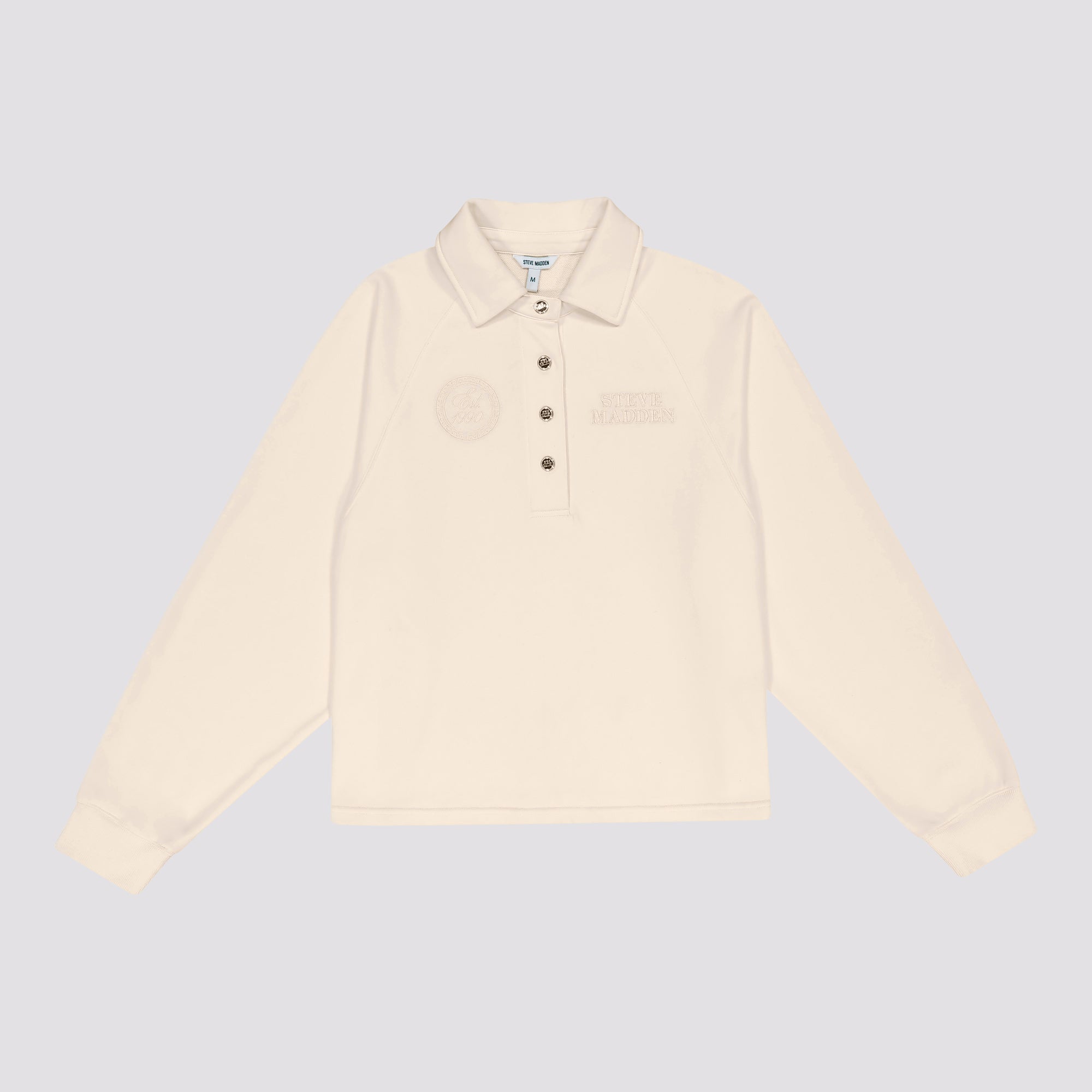VALENTINA CREAM OVERSIZED POLO TOP - view 6