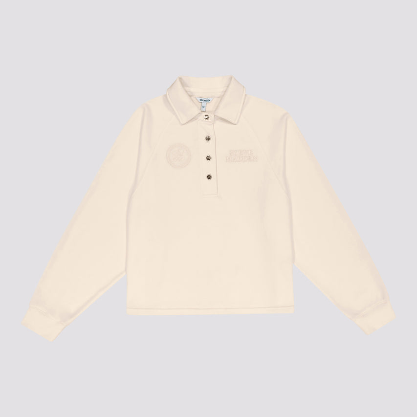 VALENTINA CREAM OVERSIZED POLO TOP - view 6