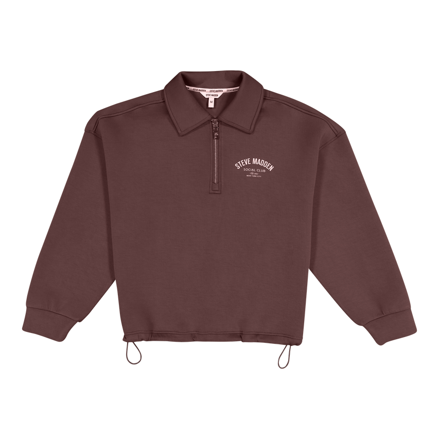 JULIAN BROWN/CHOCOLATE SCUBA SWEAT WITH COLLAR & ZIP - view 4