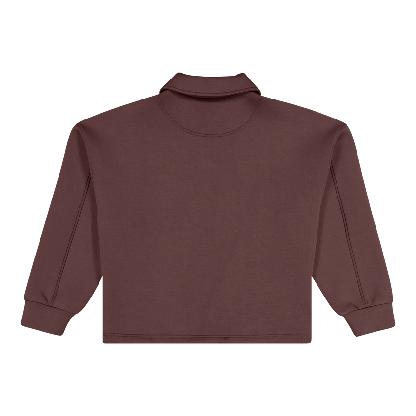 JULIAN BROWN/CHOCOLATE SCUBA SWEAT WITH COLLAR & ZIP - view 5