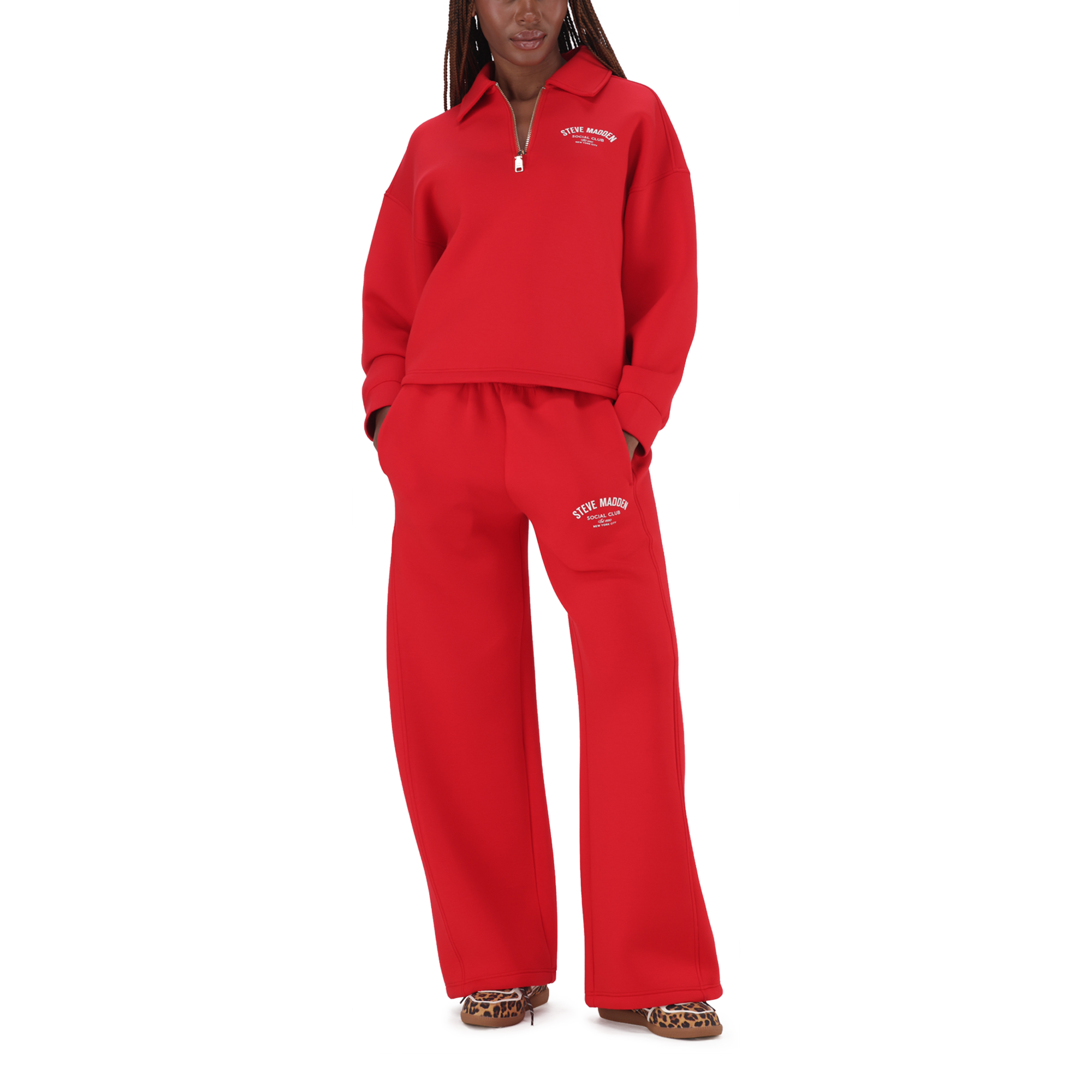 JULIAN RED SCUBA SWEAT WITH COLLAR & ZIP - view 4