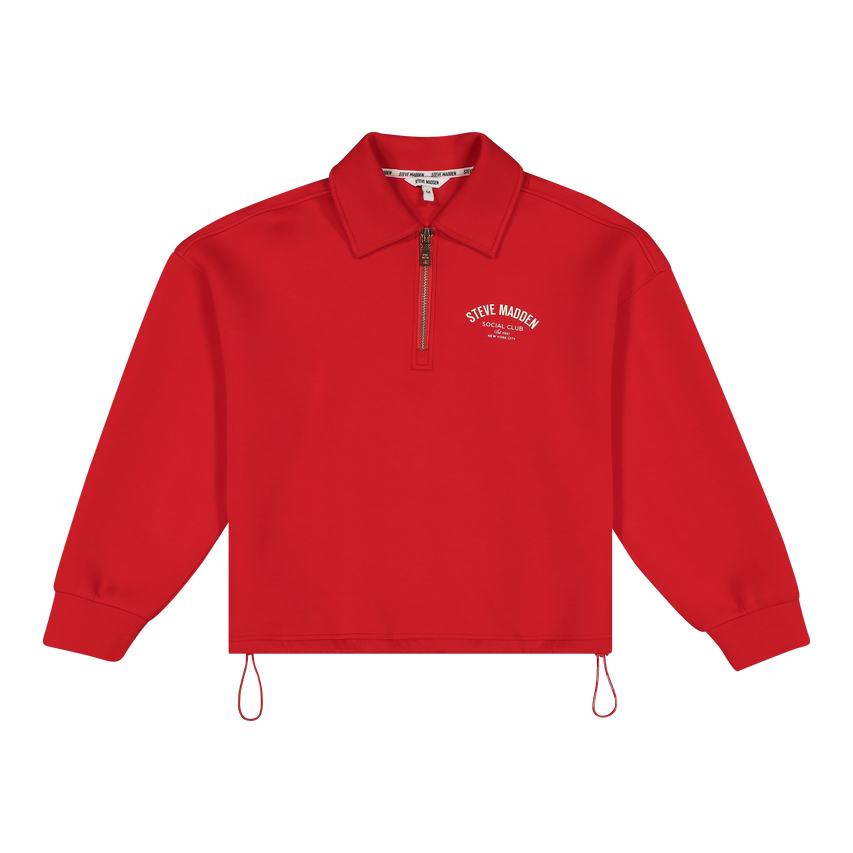 JULIAN RED SCUBA SWEAT WITH COLLAR & ZIP - view 5