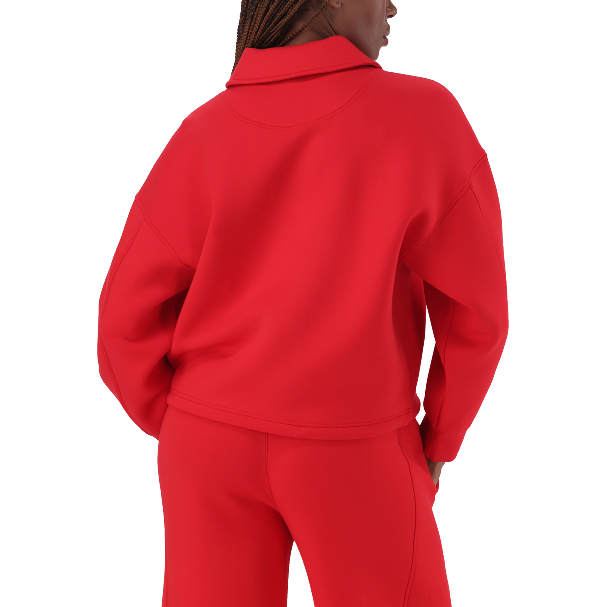 JULIAN RED SCUBA SWEAT WITH COLLAR & ZIP - view 3