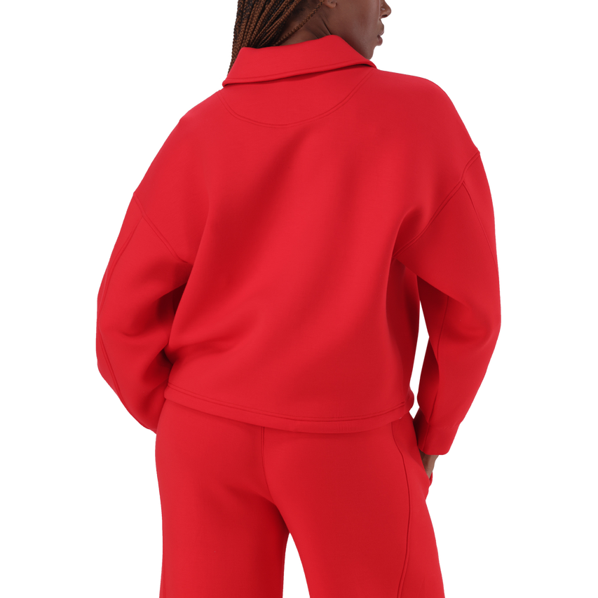 JULIAN RED SCUBA SWEAT WITH COLLAR & ZIP - view 3