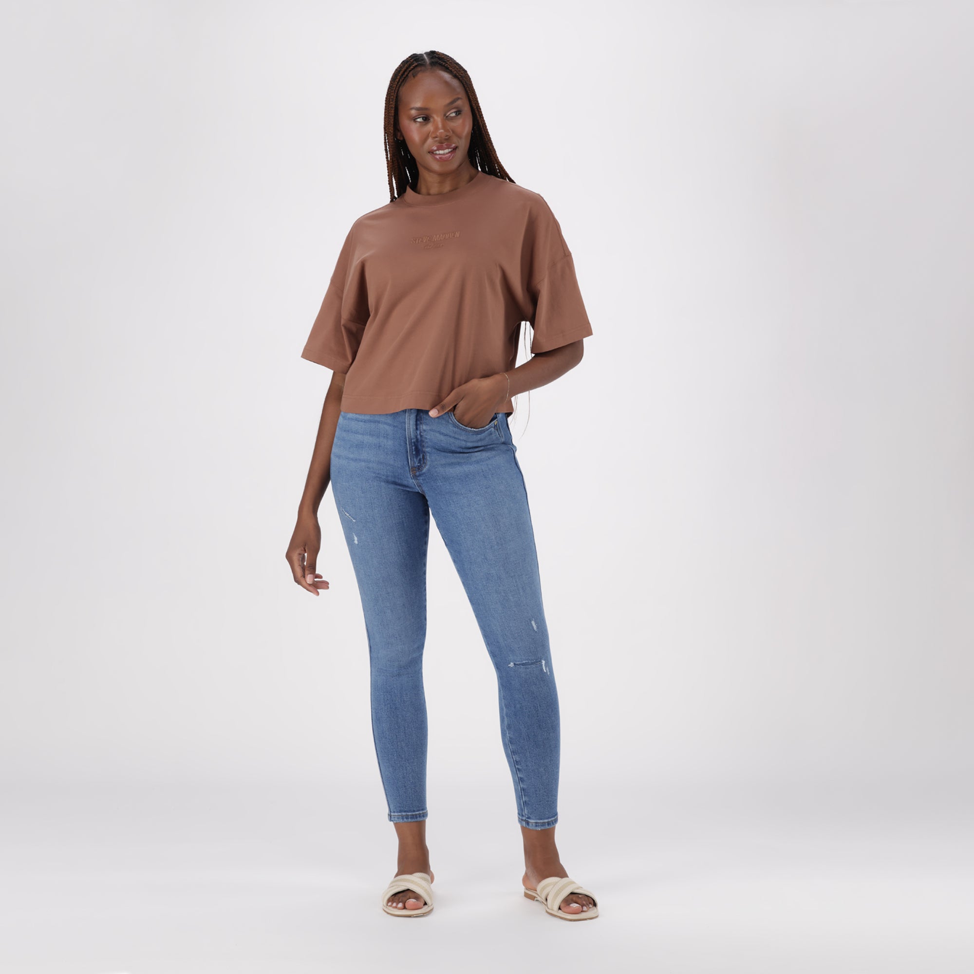 PENELOPE COFFEE BOXY T-SHIRT