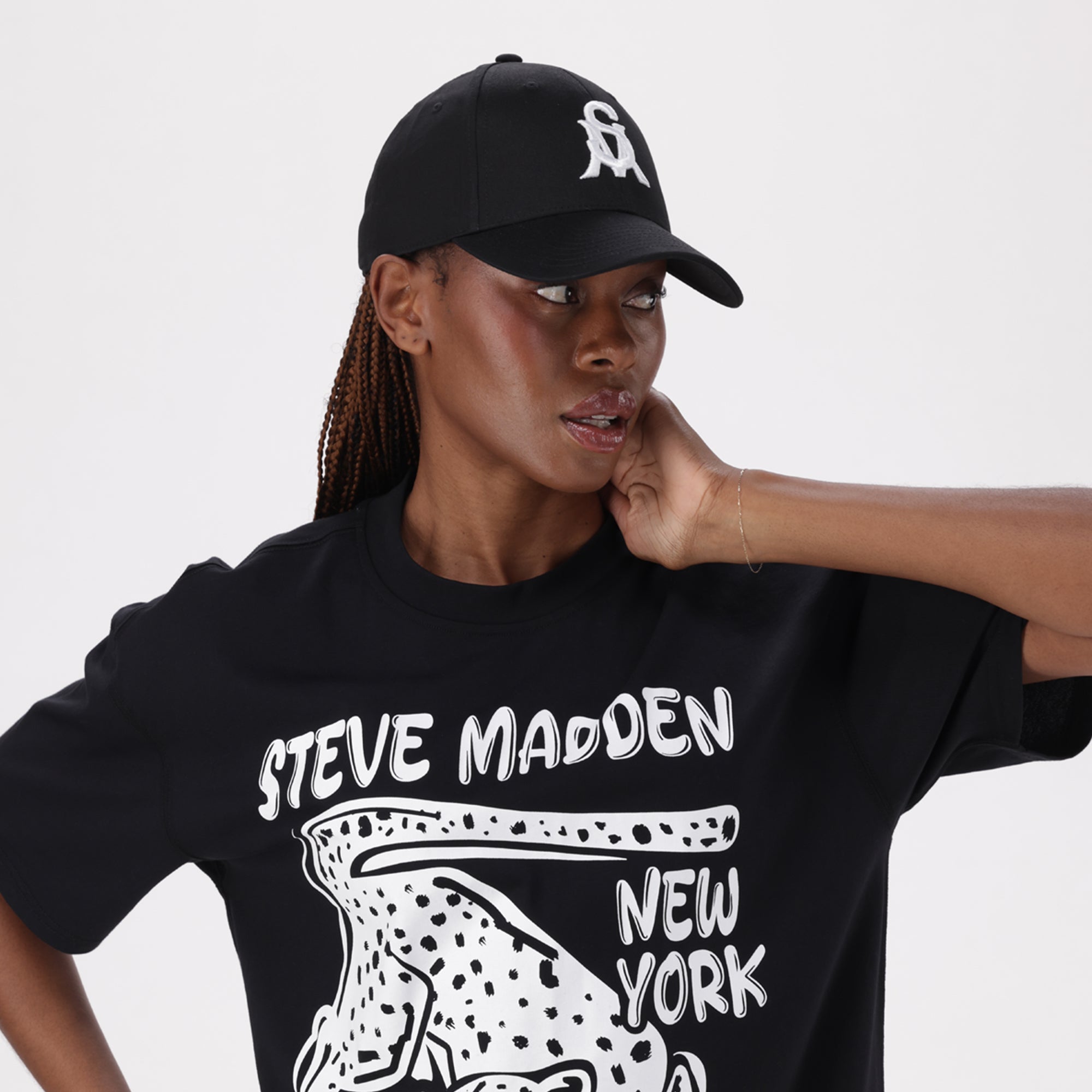 ESME BLACK OVERSIZED GRAPHIC T- SHIRT - view 2
