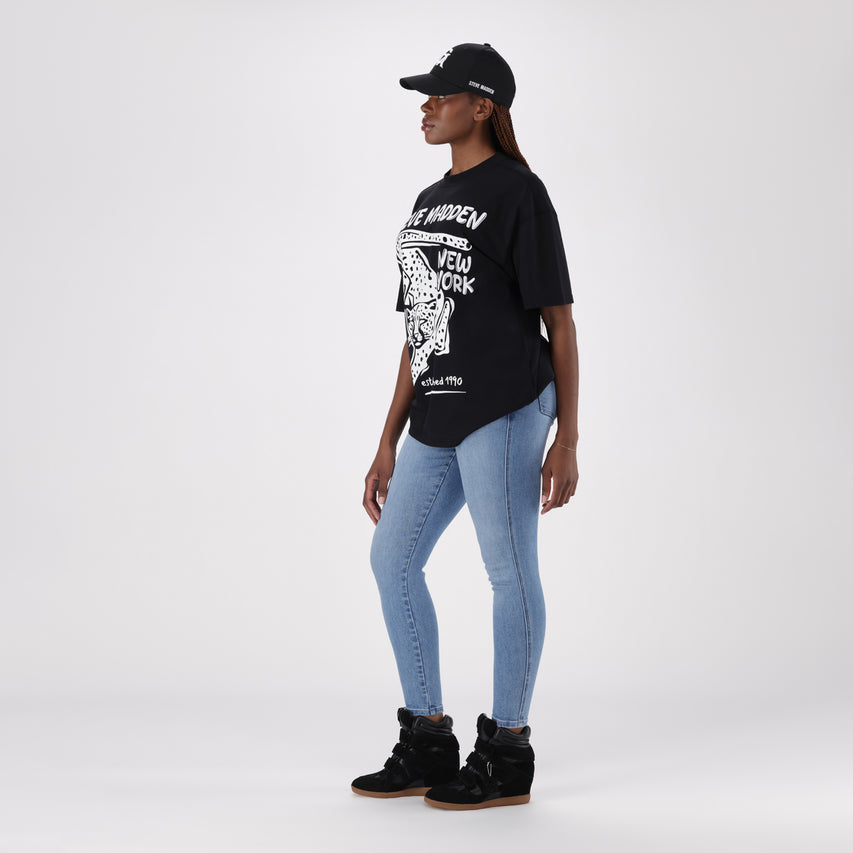 ESME BLACK OVERSIZED GRAPHIC T- SHIRT - view 3