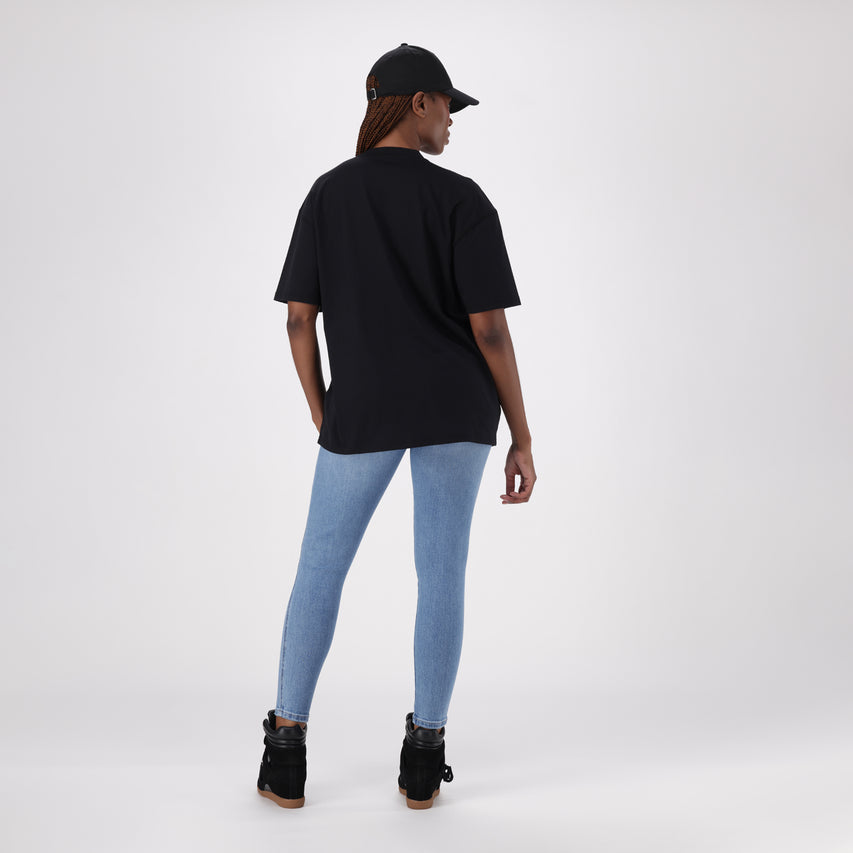 ESME BLACK OVERSIZED GRAPHIC T- SHIRT - view 4