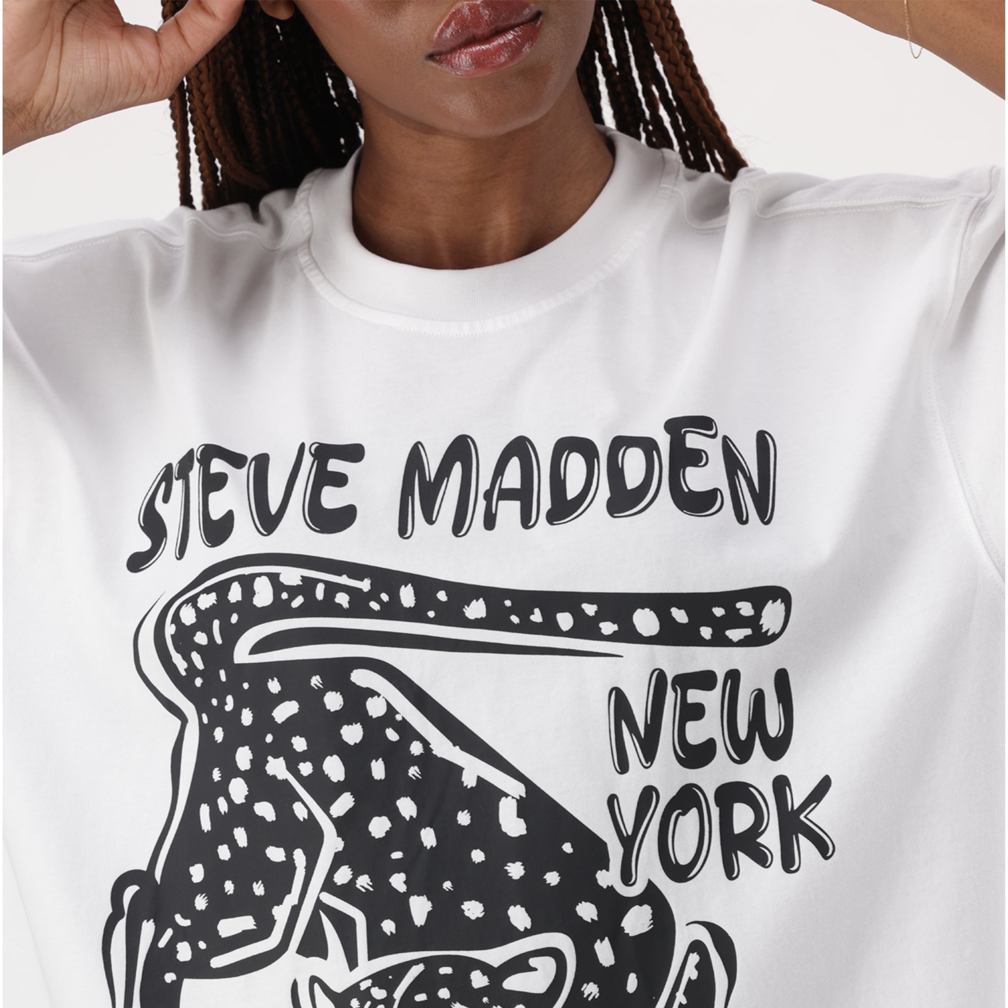 ESME WHITE OVERSIZED GRAPHIC T- SHIRT - view 2