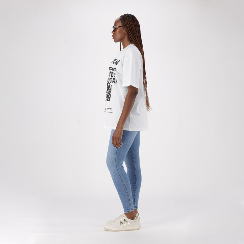 ESME WHITE OVERSIZED GRAPHIC T- SHIRT - view 3
