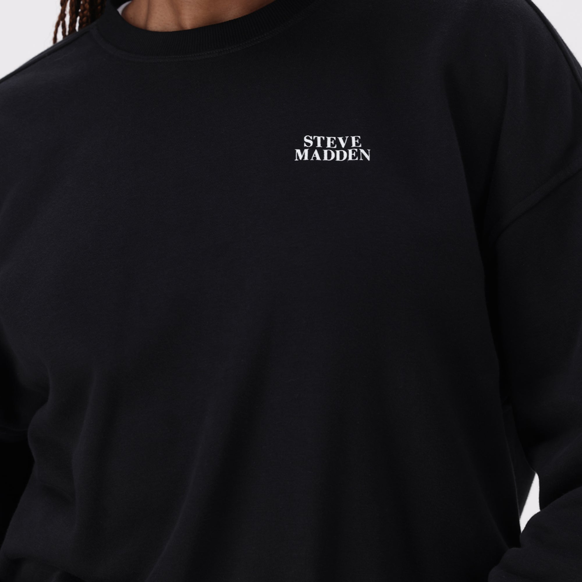 CHARLOTTE BLACK CREW NECK SWEAT - view 2