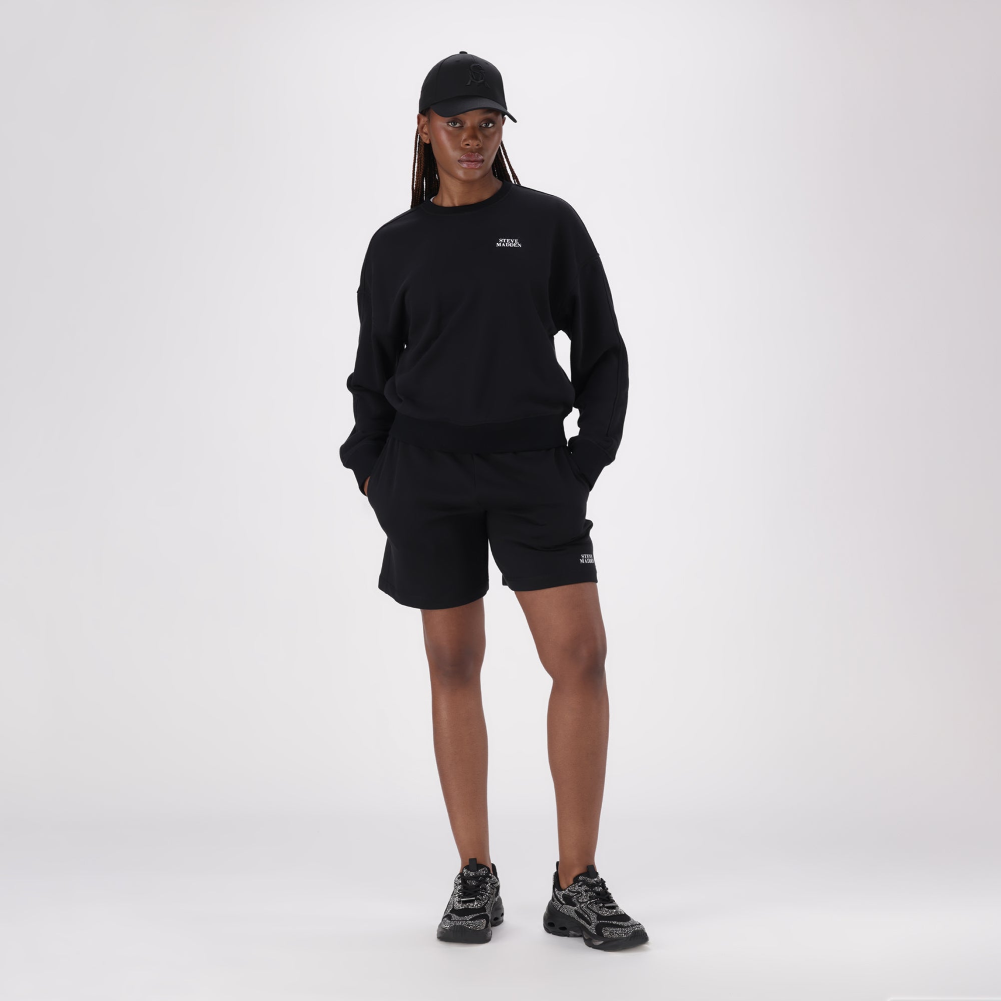 CHARLOTTE BLACK CREW NECK SWEAT - view 3