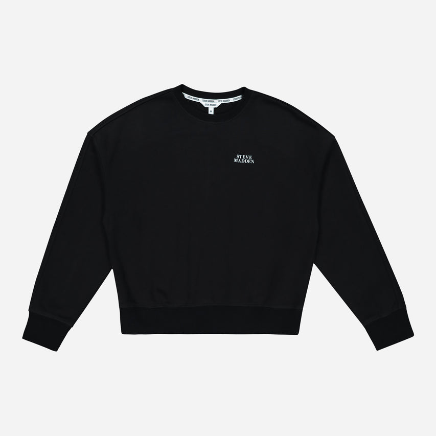 CHARLOTTE BLACK CREW NECK SWEAT - view 7