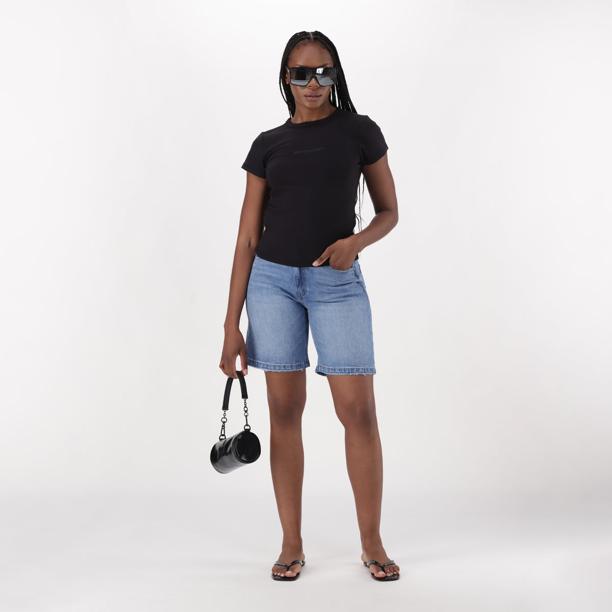 KAI BLACK SHORT SLEEVE TOP - view 2