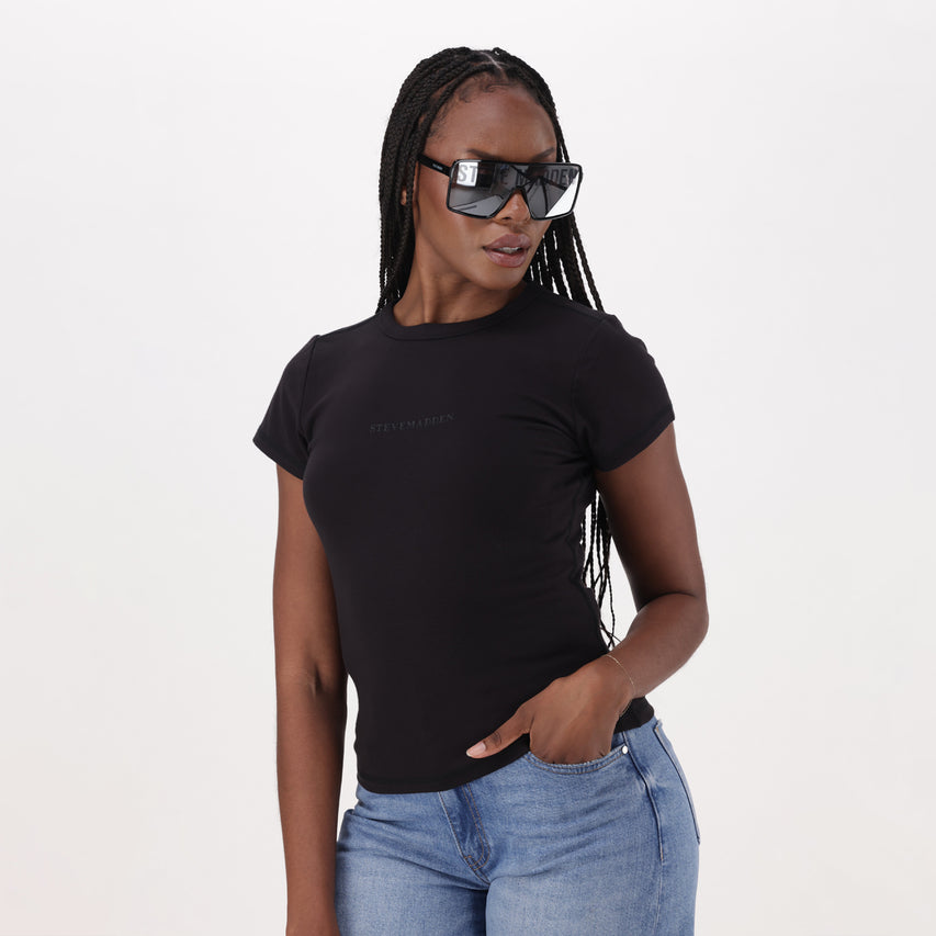 KAI BLACK SHORT SLEEVE TOP