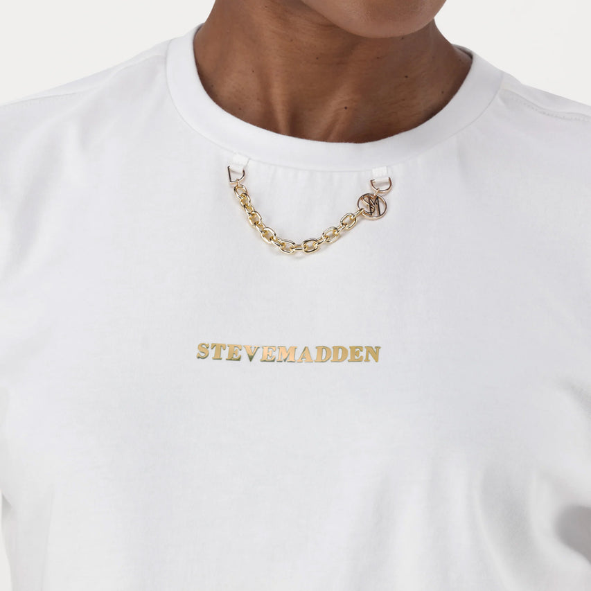 ALLISON WHITE T-SHIRT WITH CHAIN - view 2