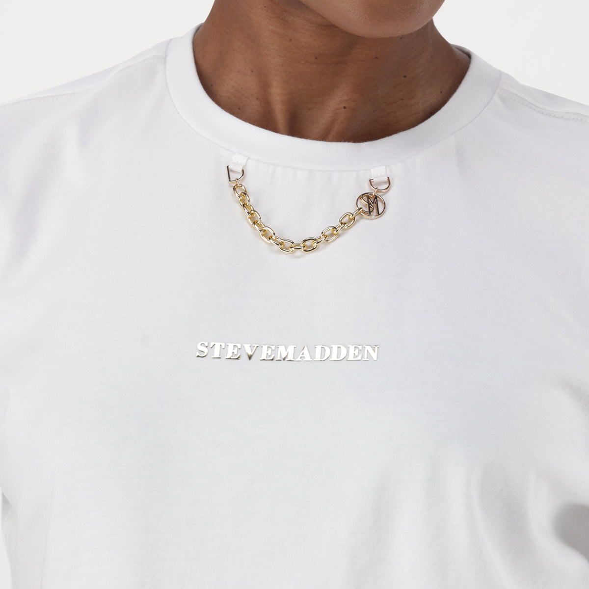 ALLISON WHITE T-SHIRT WITH CHAIN - view 2