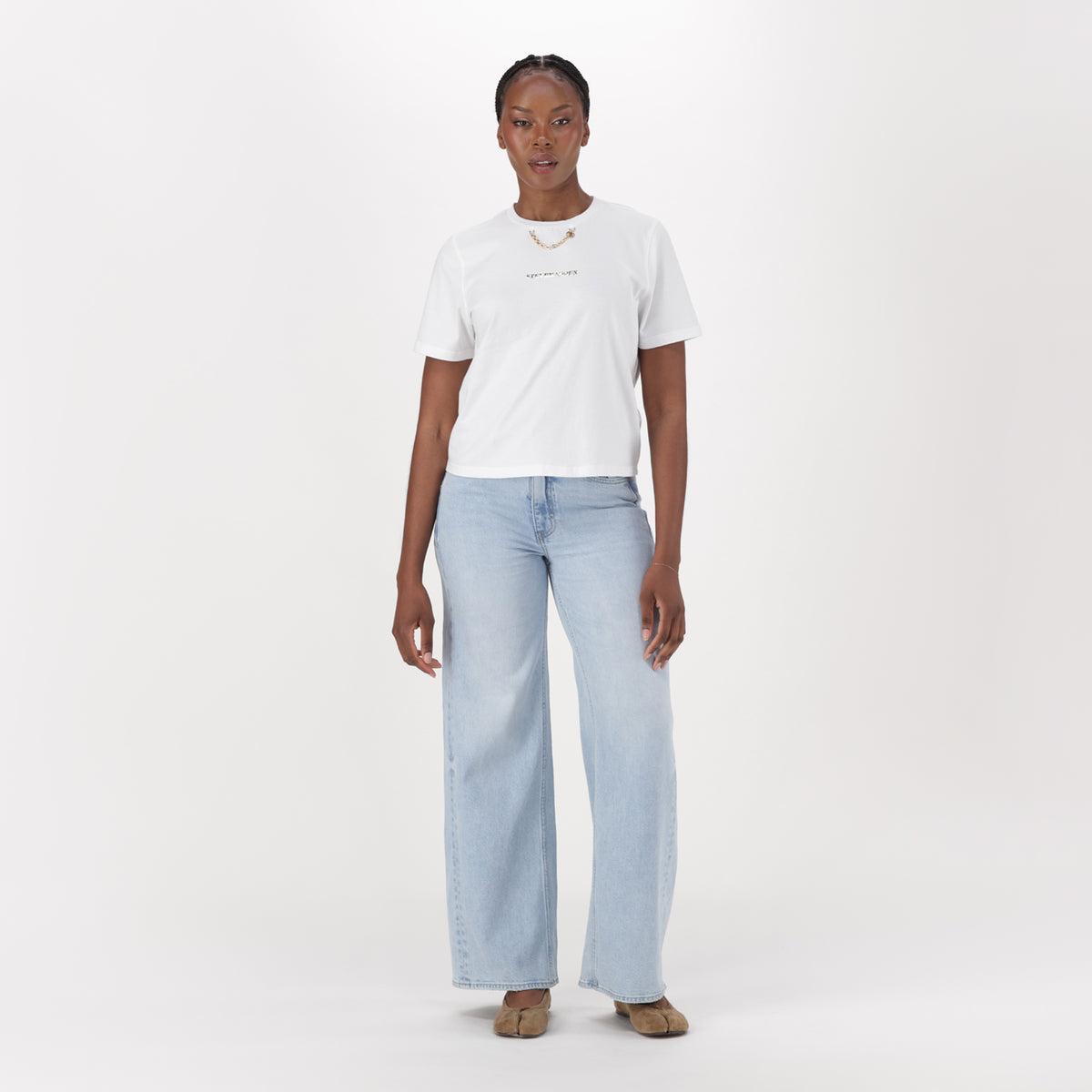 ALLISON WHITE T-SHIRT WITH CHAIN - view 3