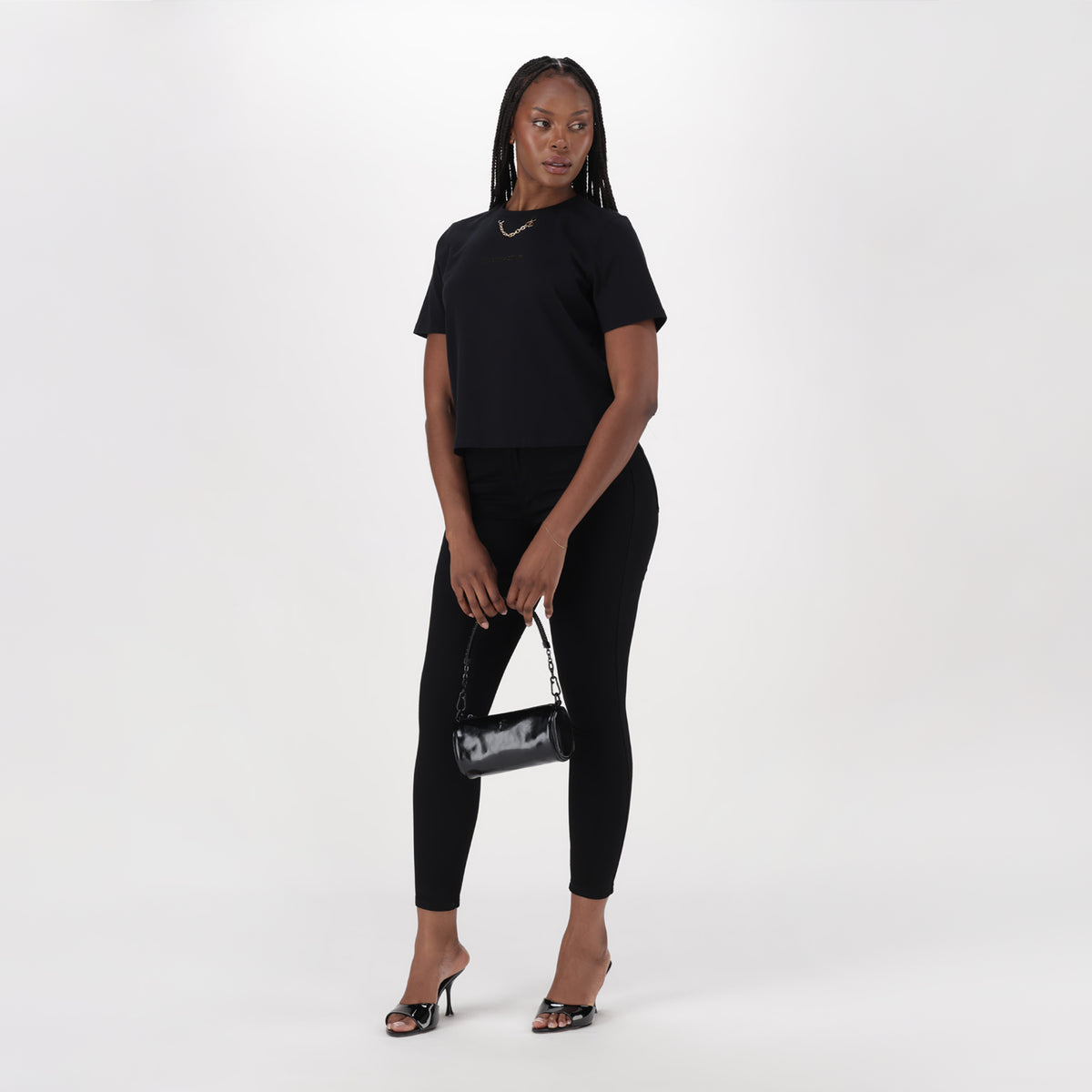 ALLISON BLACK T-SHIRT WITH CHAIN - view 4