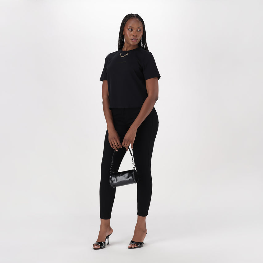 ALLISON BLACK T-SHIRT WITH CHAIN - view 4
