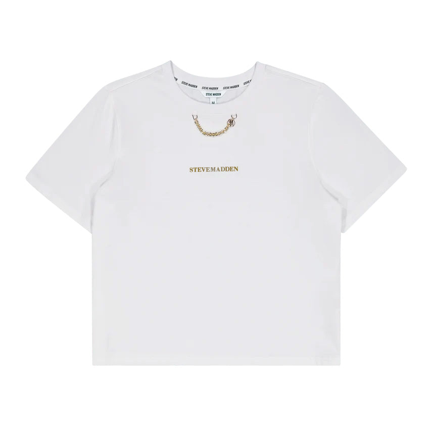 ALLISON WHITE T-SHIRT WITH CHAIN - view 6