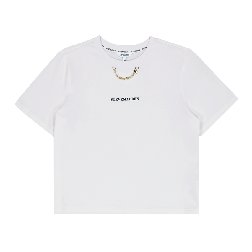 ALLISON WHITE T-SHIRT WITH CHAIN - view 7