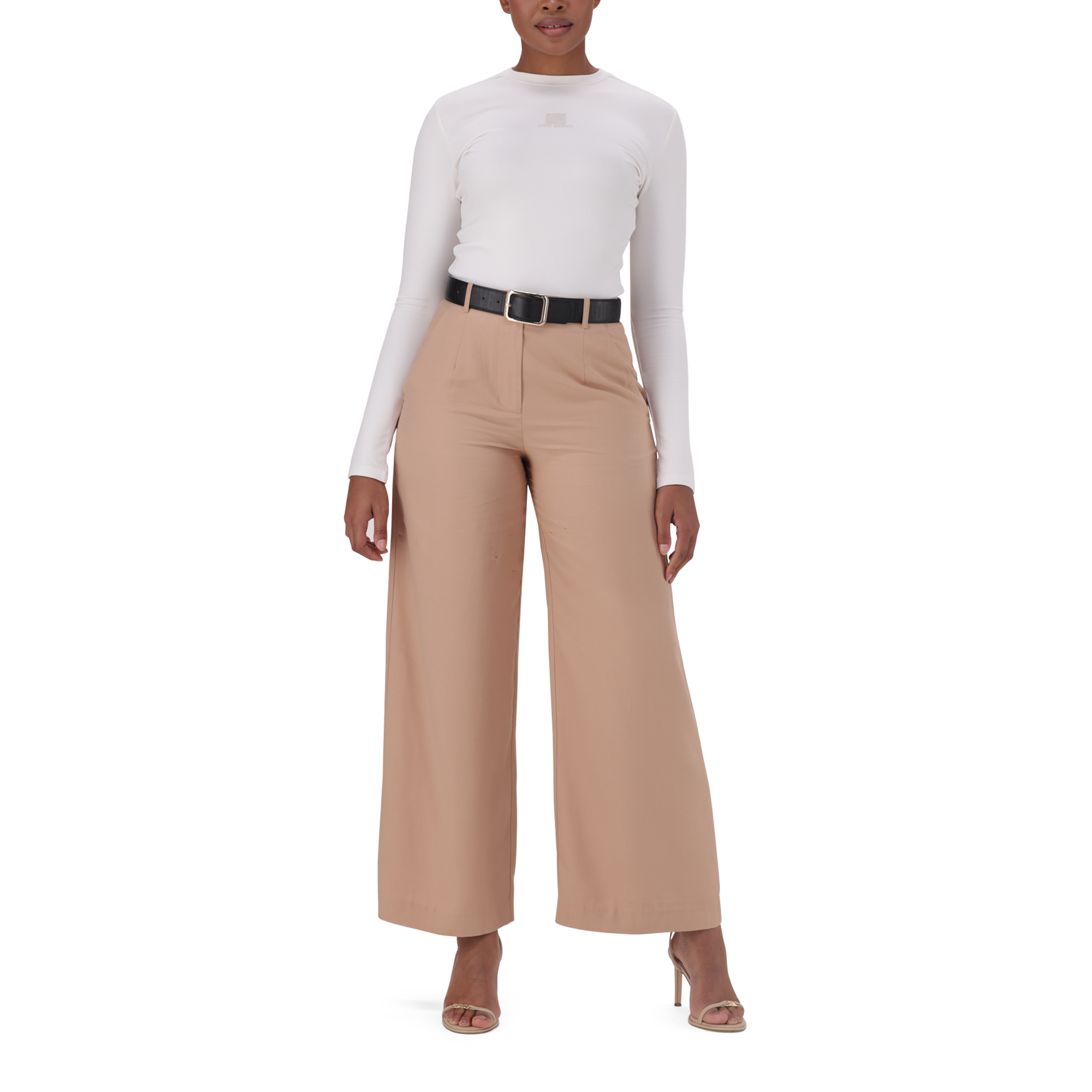 ARLITH CREAM ROUND NECK TOP