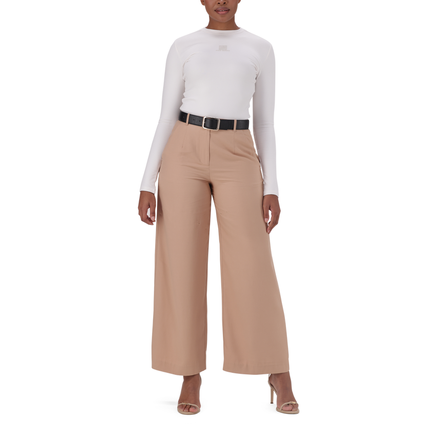 ARLITH CREAM ROUND NECK TOP