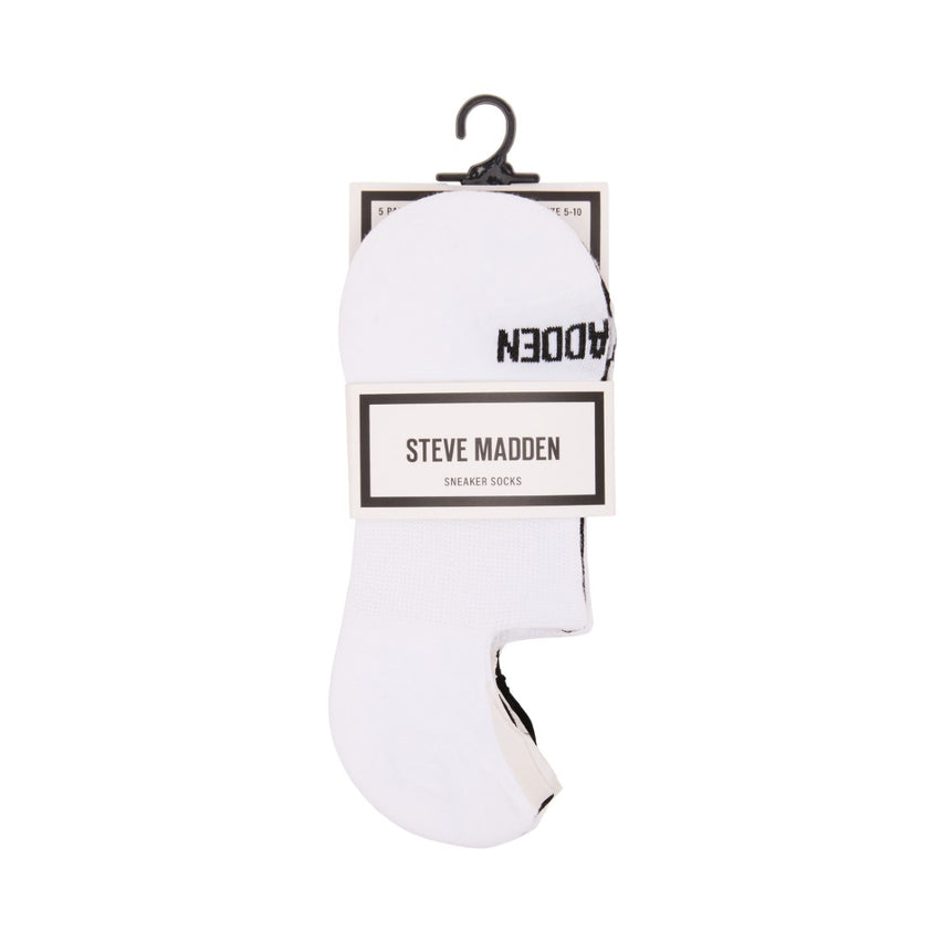 5 PACK ARCH HUG SNEAKER SOCKS WHITE BLACK - view 4