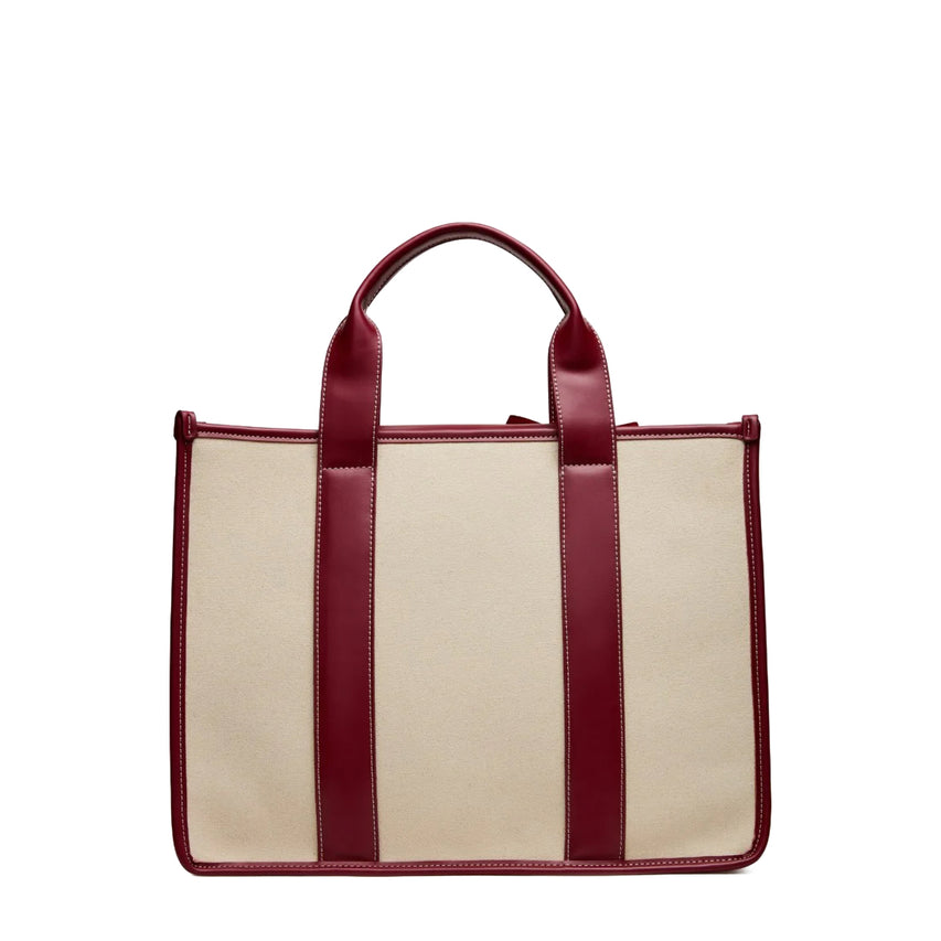 BWEBBER-LRG CANVAS NATURAL/CRANBERRY - view 4