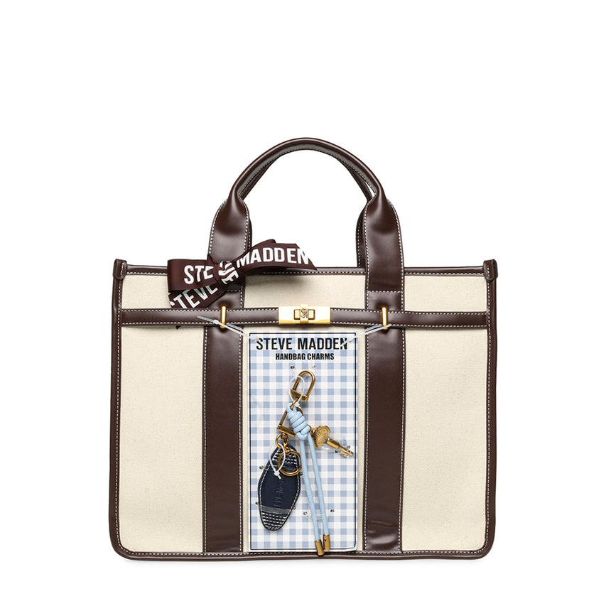 BWEBBER-LRG CANVAS NATURAL/CHOCOLATE
