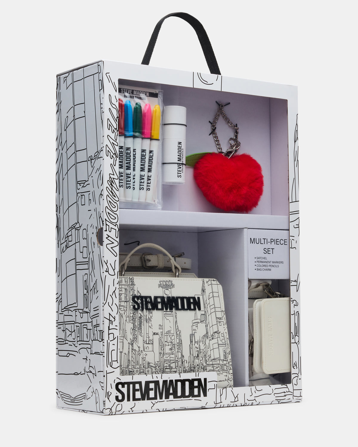BEVELYN CITY BOX WHITE BLACK
