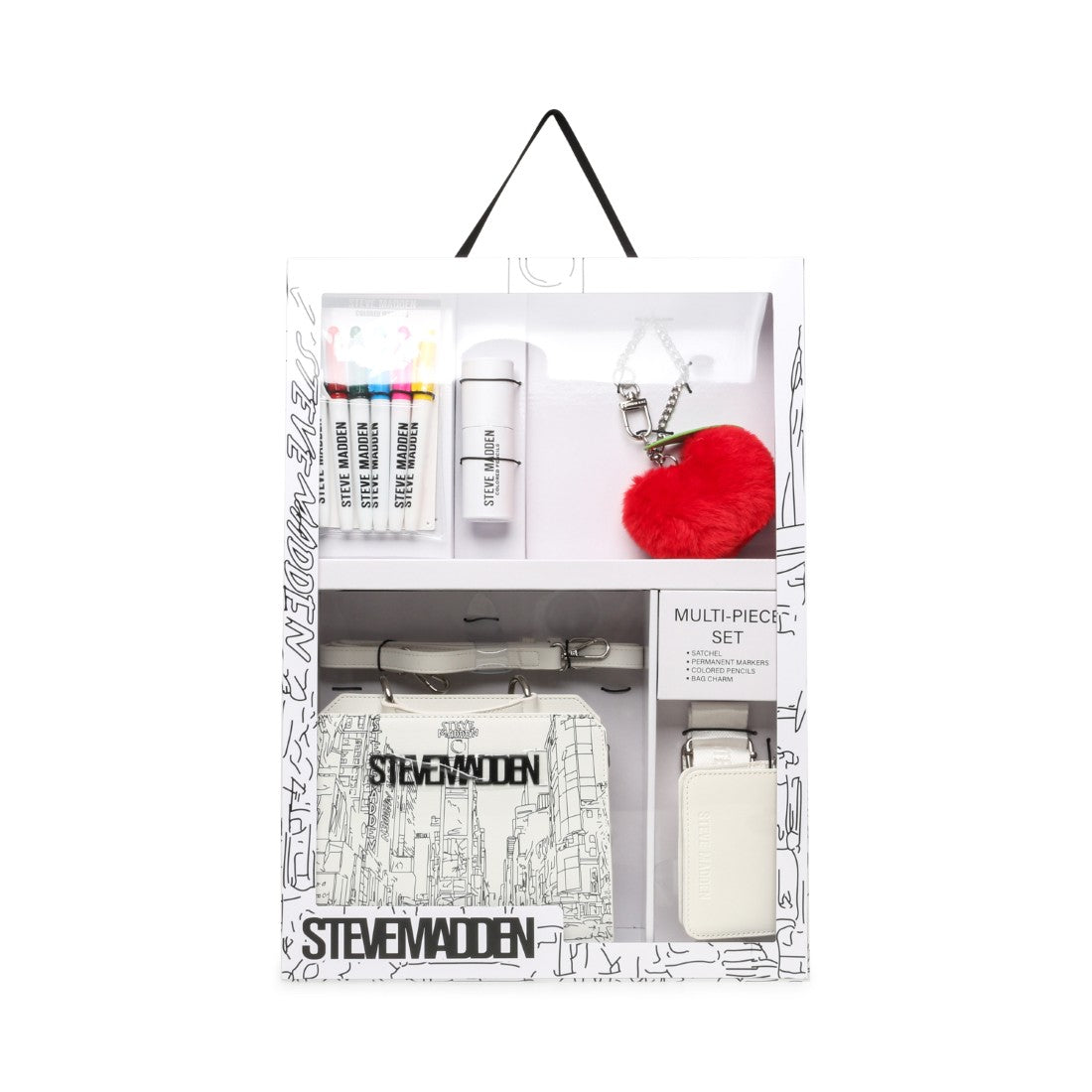 BEVELYN CITY BOX WHITE BLACK