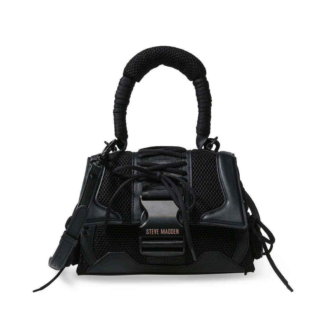 MARVELL Bag Black Woven Shoulder Bag | Women's Handbags – Steve Madden