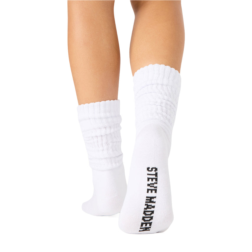 2 PACK RIB SLOUCH SOCK BLACK WHITE - view 3