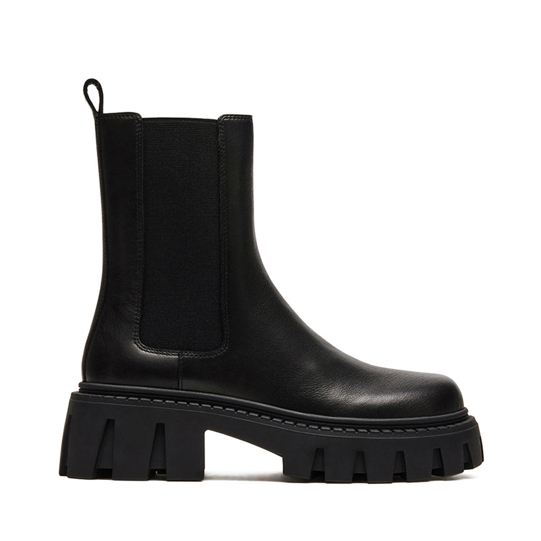 CHARGES BLACK LEATHER