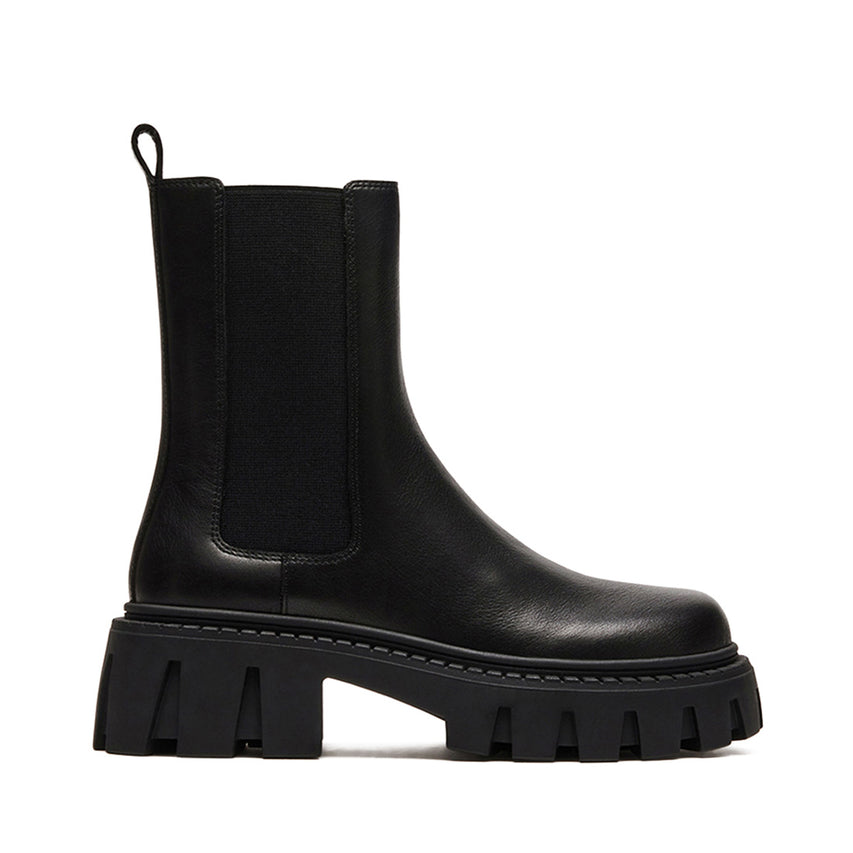CHARGES BLACK LEATHER