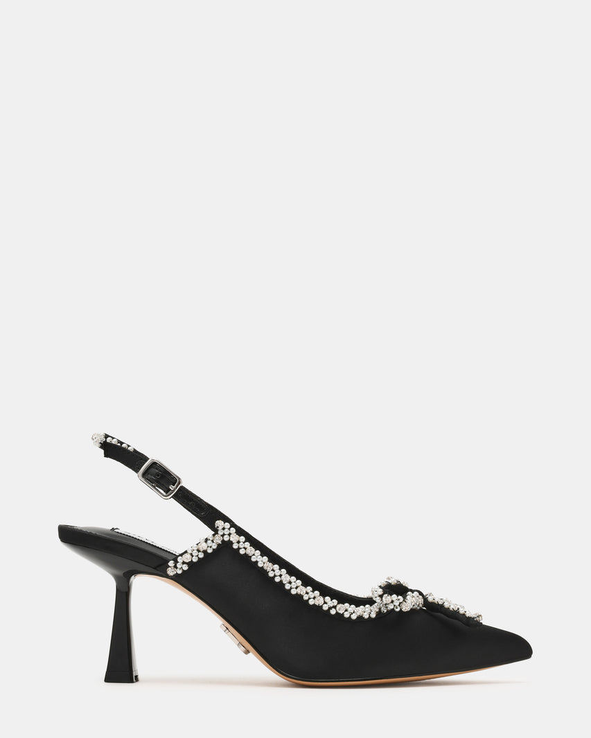 FLORISSA BLACK SATIN