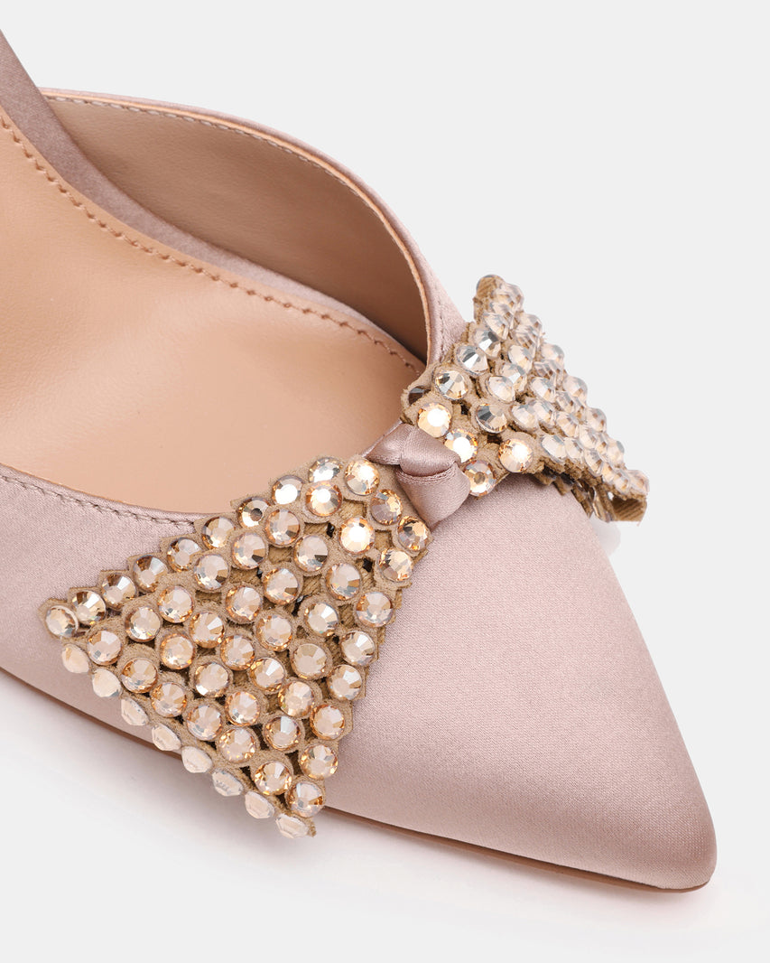 LAST DANCE TAUPE SATIN