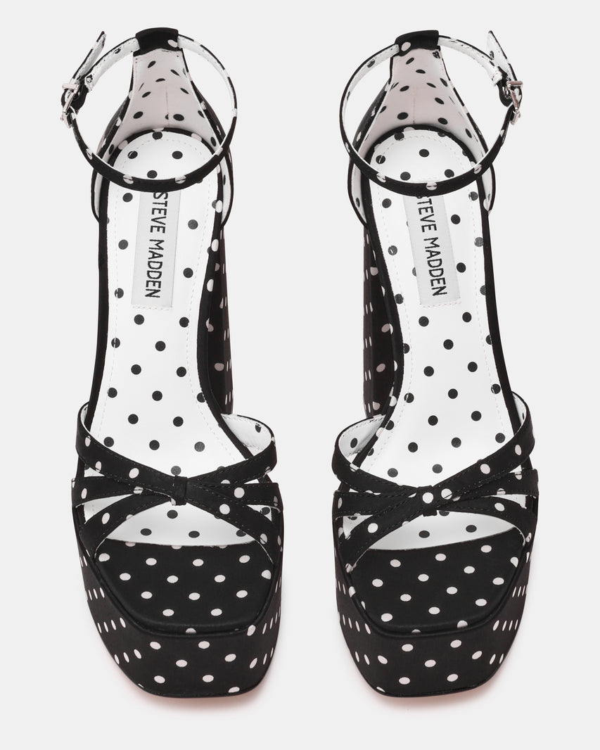 RETRO WHITE BLACK POLKA DOT - view 4