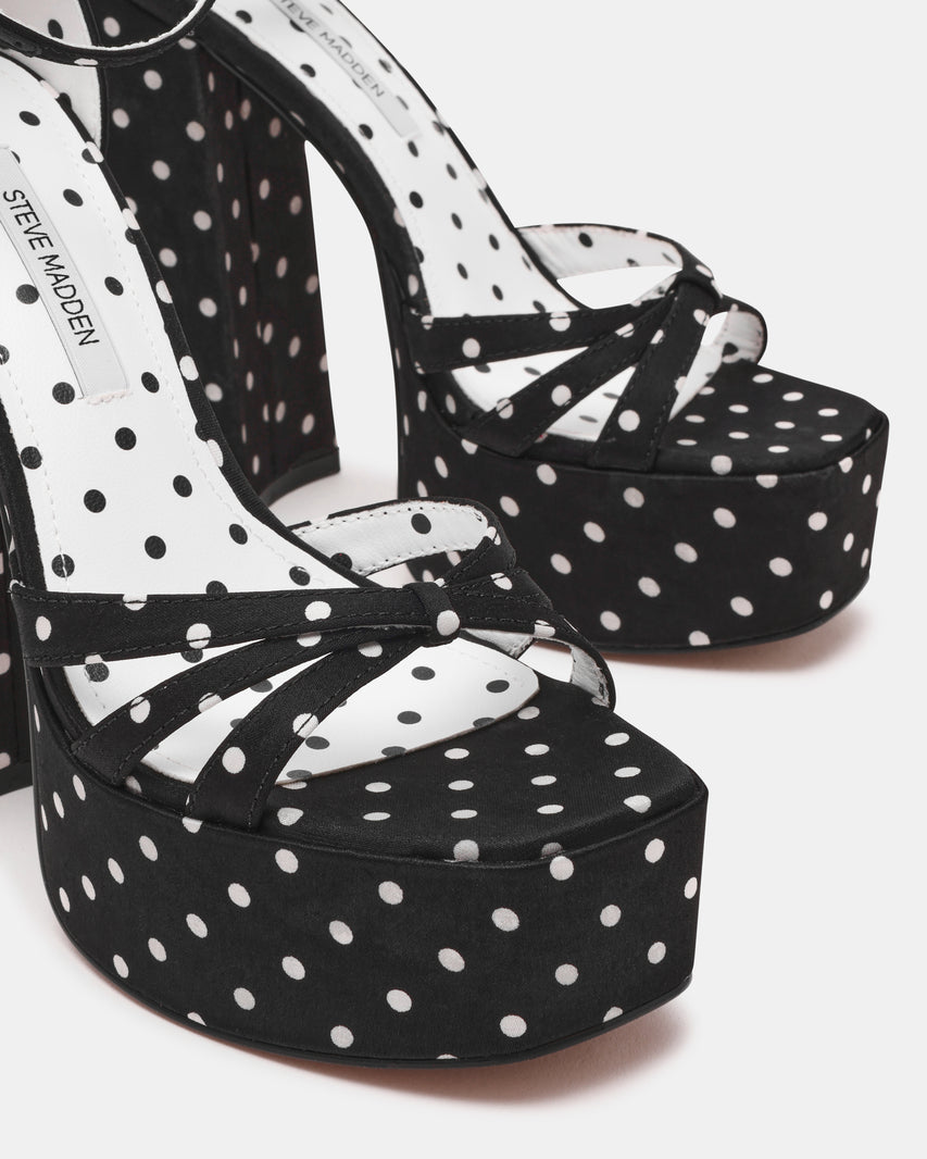 RETRO WHITE BLACK POLKA DOT - view 2