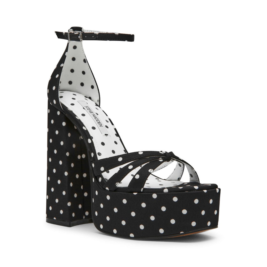 RETRO WHITE BLACK POLKA DOT