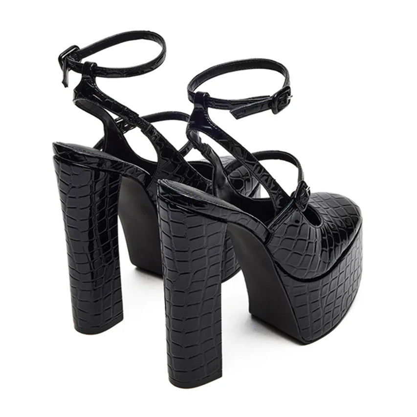 SCOTLYN BLACK CROCODILE - view 3