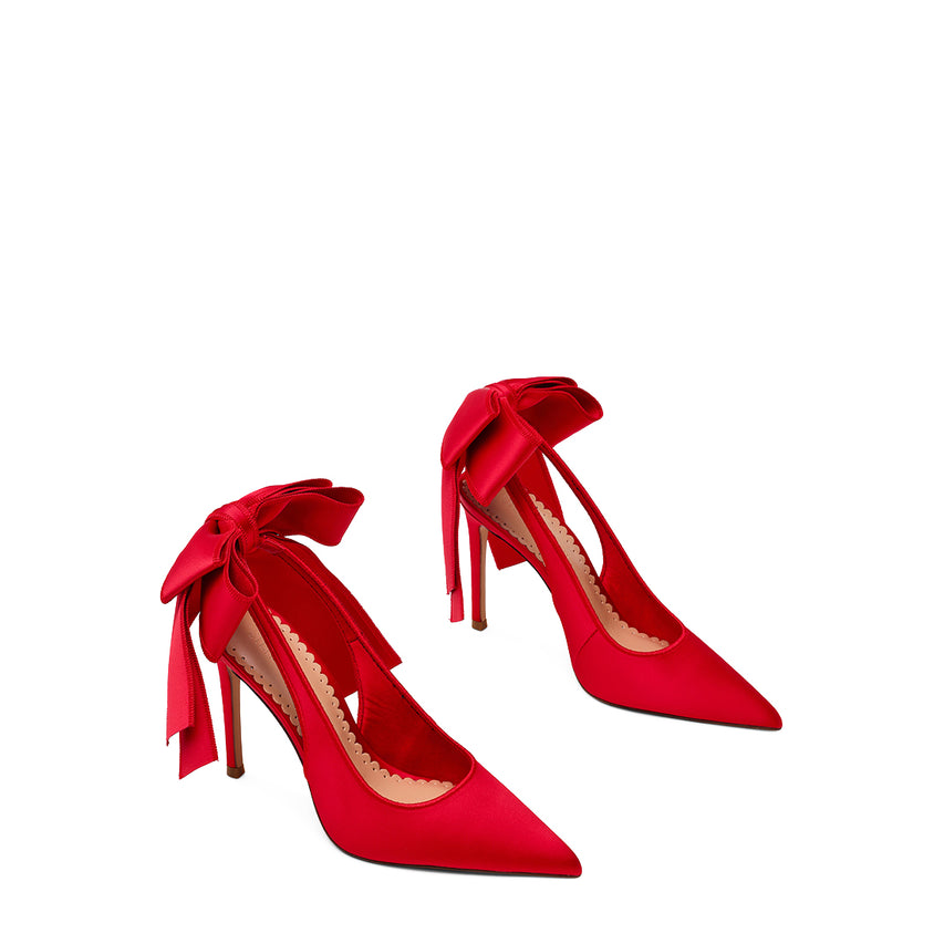 TEACUP RED SATIN