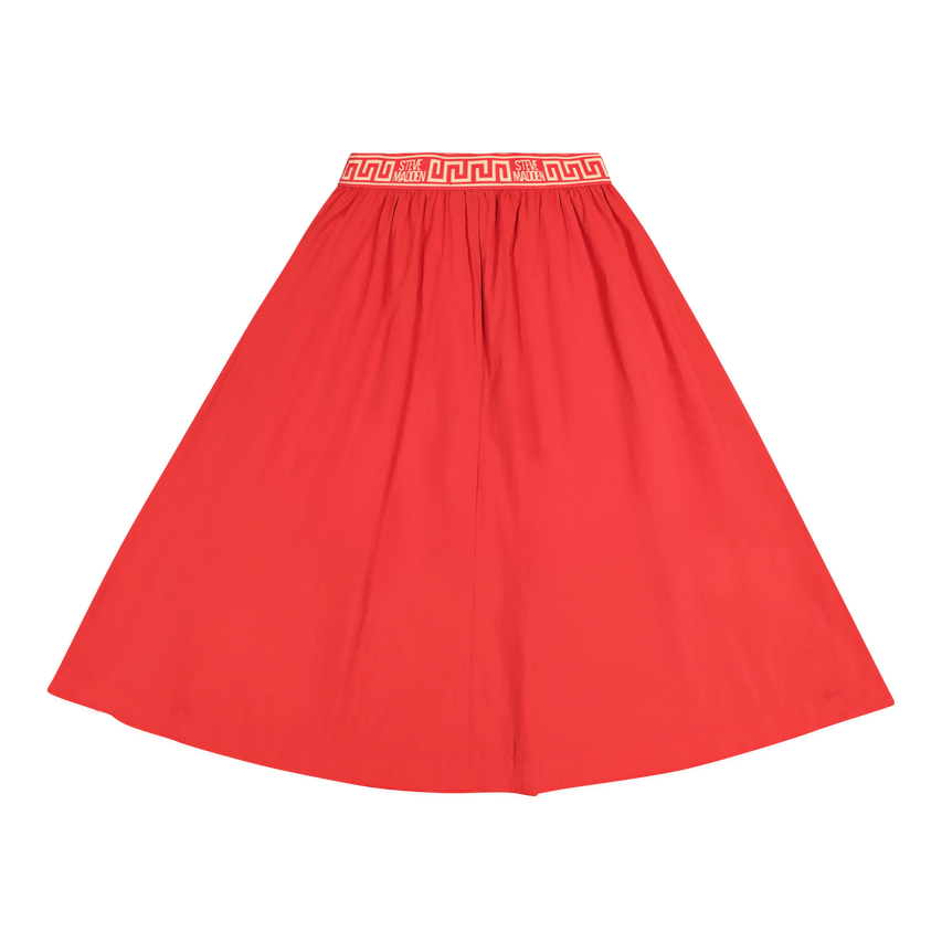 ALESSIA RED MIDI FLARE SKIRT - view 3