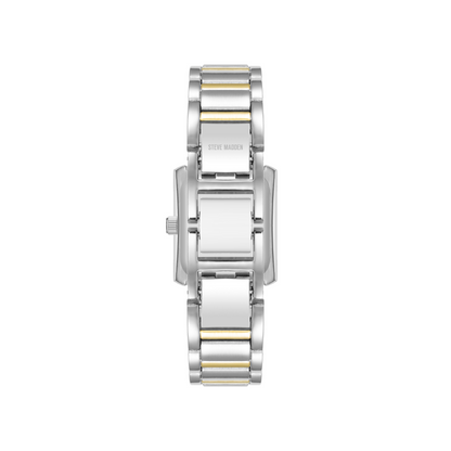 TWO TONE LUXE LINK WATCH SILVER GOLD