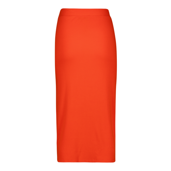 SADIE TANGERINE BODYCON SKIRT WITH ROSE